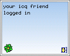 Popup window with ICQ contact